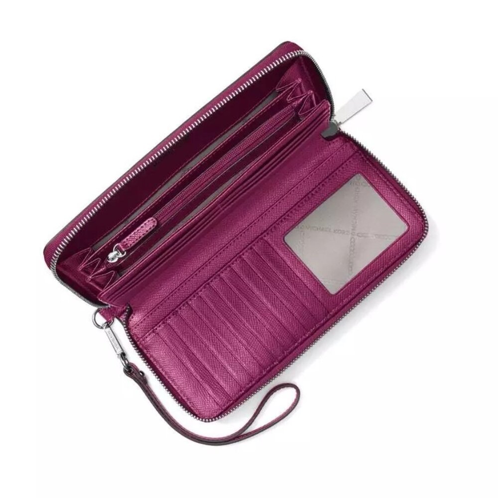 Michael Kors Money Pieces Travel Continental Wallet - Garnet - Picture 2 of 8